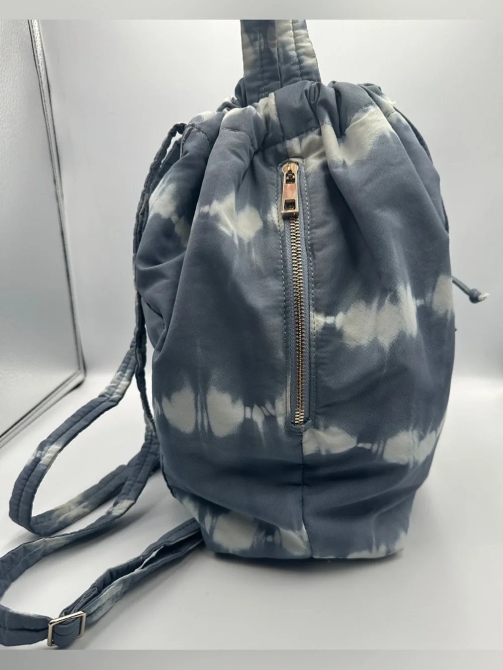 Vince Camuto Harlo Nylon Backpack Good Grey Gray & White Tie Dye